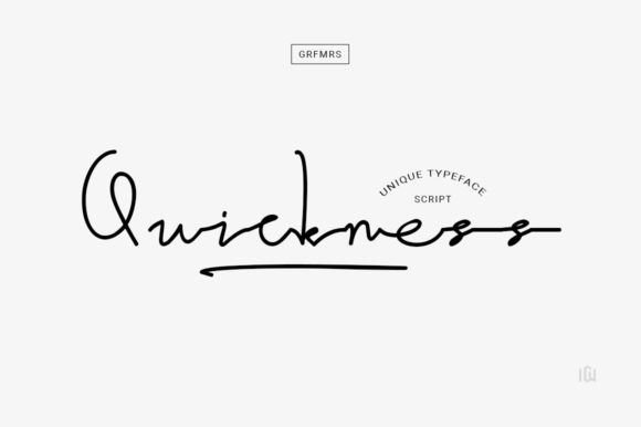 Quickness: A Handwritten Font for Modern Web Design