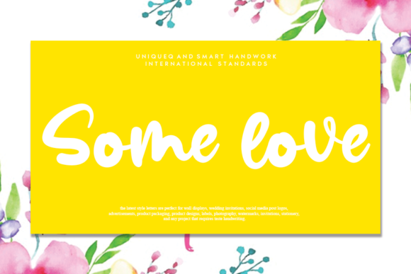 Some Love: A Handwritten Font for Editorial Design