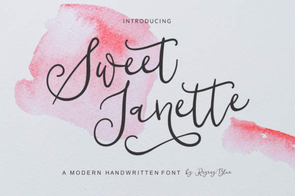 Sweet Janette: A Script Font for Digital Elegance